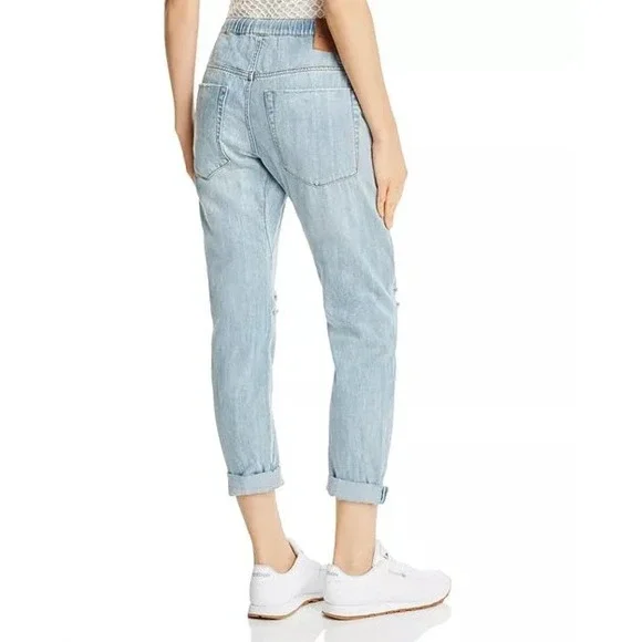 NWT ONE TEASPOON Shabbies Drawstring Boyfriend Denim Jogger Pants, Size Medium - Picture 2 of 14